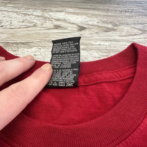 Vintage Starter Oklahoma Sooners Red L‎ Short Sleeve Football T-Shirt 90s y2k - Picture 10 of 10